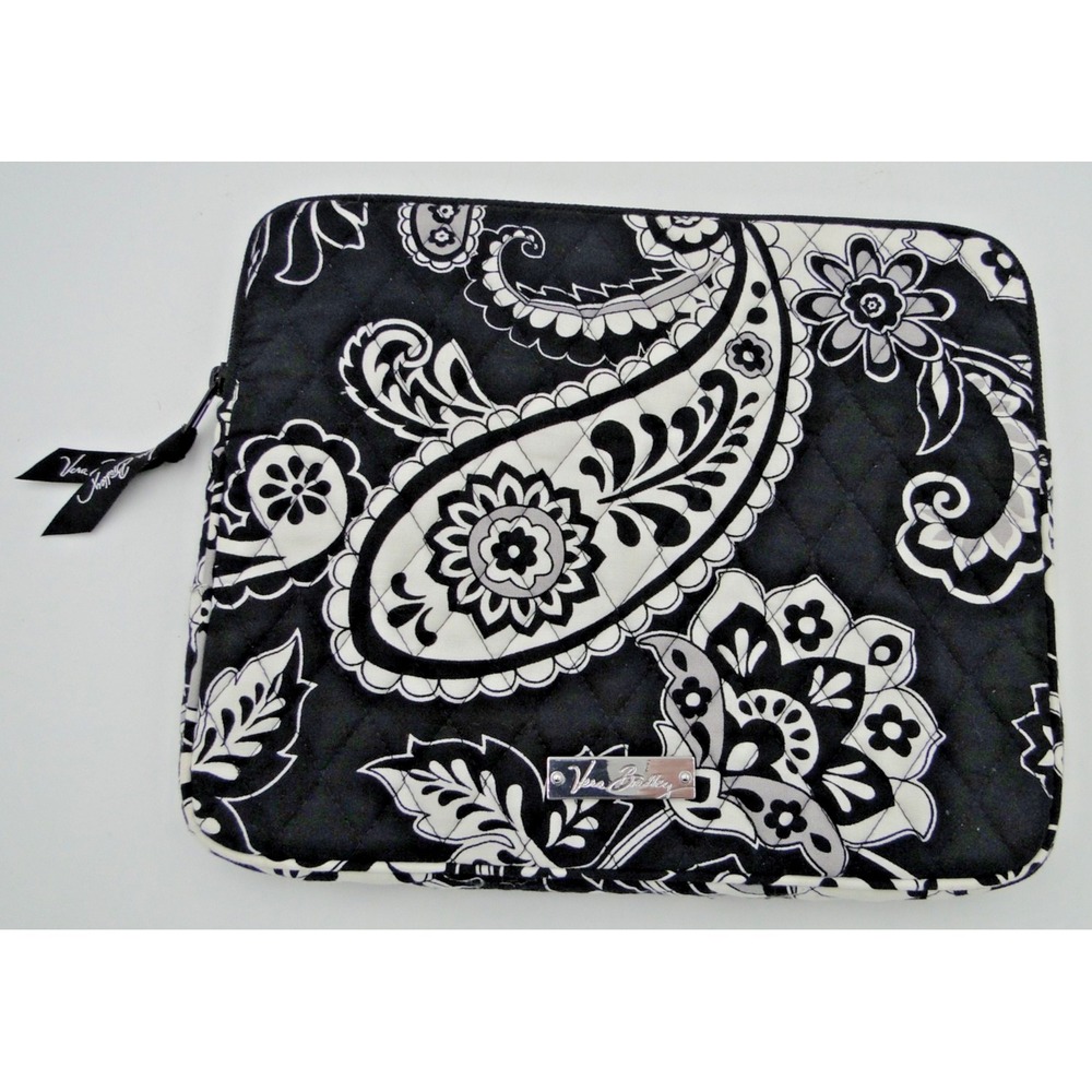 Vera Bradley Tablet Tech Kindle iPad Mini Sleeve Quilted Black & White